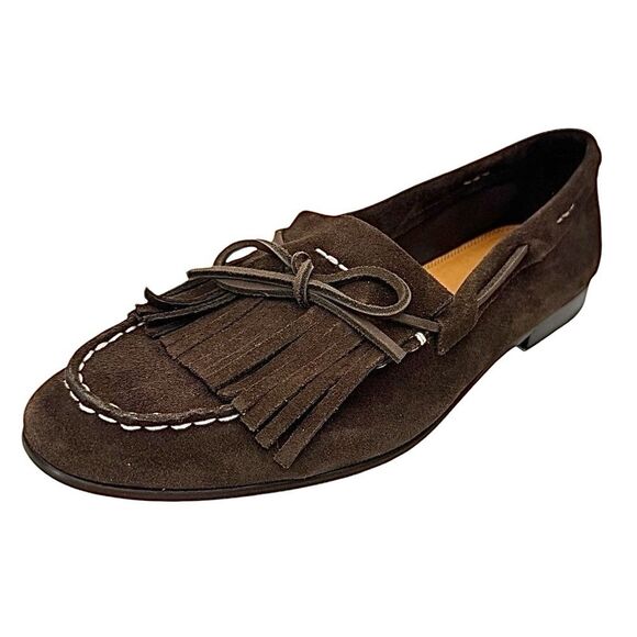 Ralph Lauren Polo Fringe-Trim Suede Loafer Women’s Size 9 Medium EUC - Picture 7 of 9